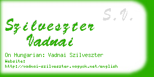 szilveszter vadnai business card